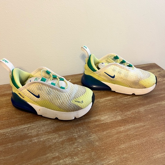 Nike Air Max 270 BT Yellow and Blue Sneakers - Picture 3 of 10